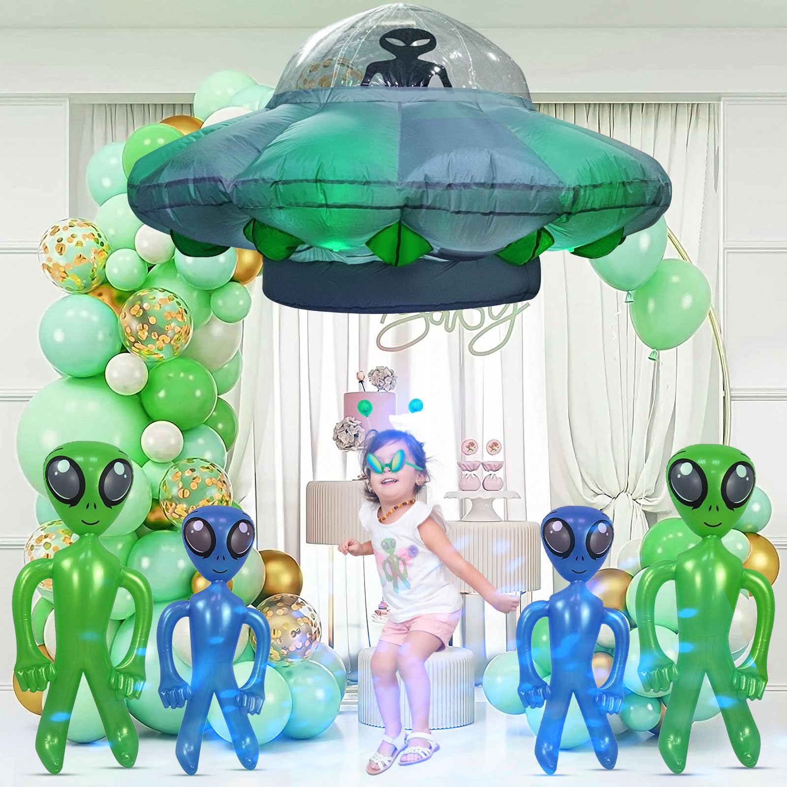 Amazon.co.jp: ハロウィンインフレータブルエイリアンUFO