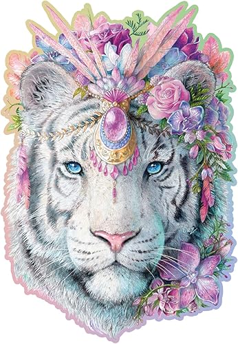 WOODEN.CITY Rompecabezas de madera de 250 piezas con diseño de tigre místico, rompecabezas únicos e inusuales con piezas en forma de animales,