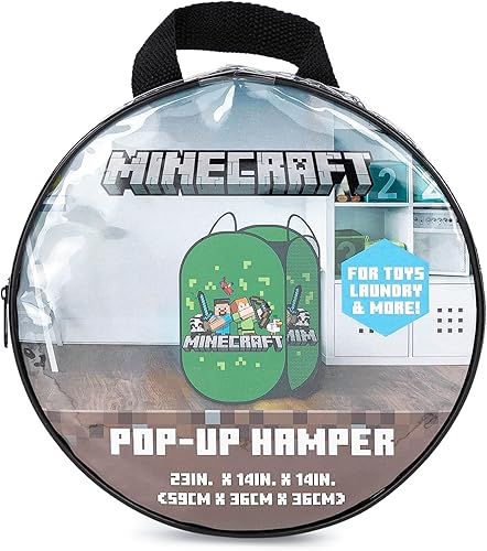 Miniatura 4 de Minecraft Pop Up - Cesta de malla para videojuegos con asas duraderas, almacenamiento para ropa o juguetes