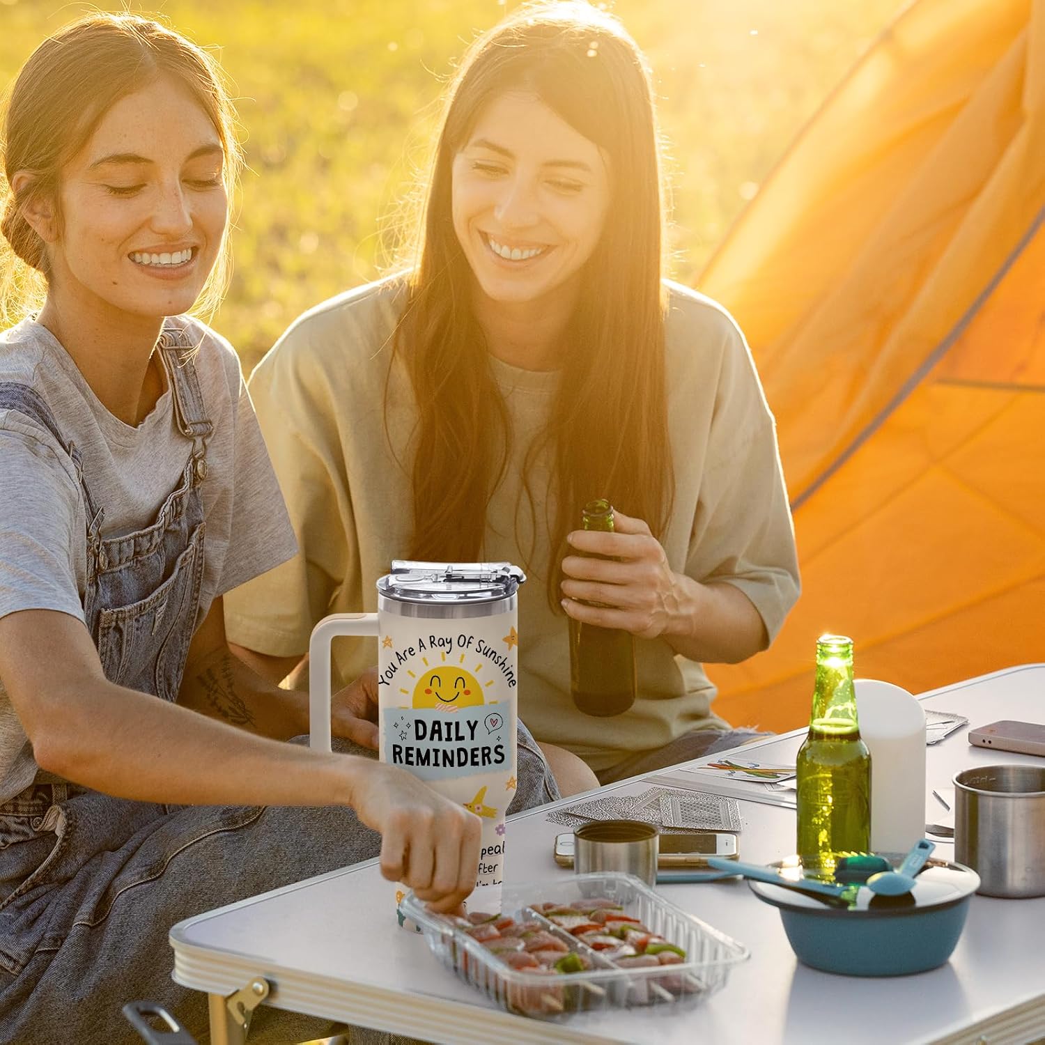 Aurahouse Inspirational Gifts for Women, Positive Daily Affirmations Tumbler 40oz, Encouragement Gifts for Women, Stress Relief Mental Health Self Love Motivational Friend Birthday Gift for Woman - Image 6