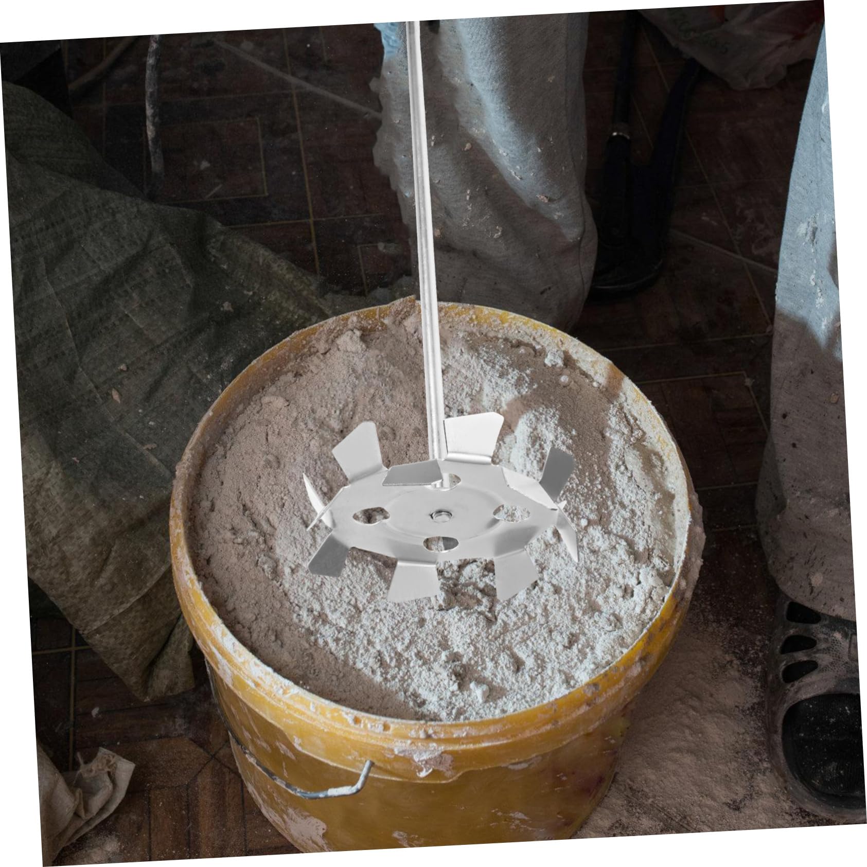 jojofuny Praktischer Mischer Beton Bohrmischer aus Galvanisiertem Eisen mit Schnellem Effizientem Mischen und Einfacher Installation für Bauprojekte und Heimrenovierung