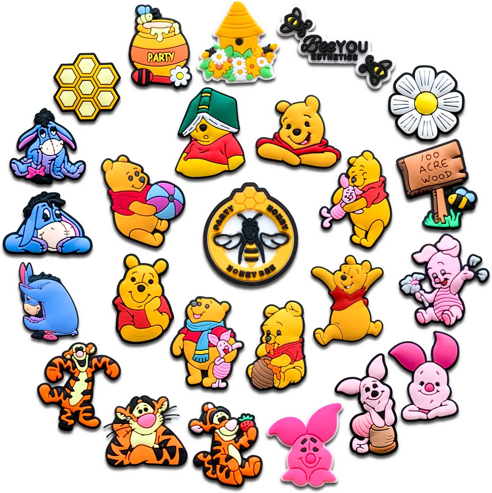 Tashrasia25 40Pcs Cartoon Shoe Charms for Clogs Sandals Bracelet Wristband Slippers Water Shoes,Cute Shoe Decoration Charms for Kids Girls Boys Teens Adults Men Women Party Favor Gifts