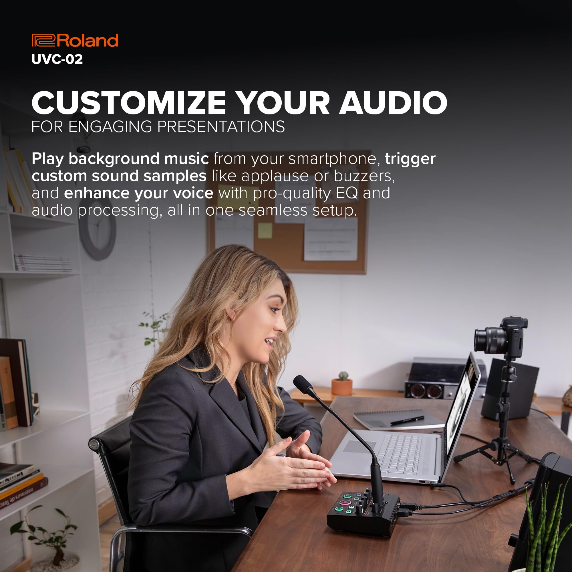 Roland UVC-02 | Compact Web Presentation Dock | Enhanced Audio