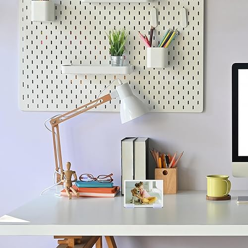 Miniatura 2 de 100 soportes autoadhesivos para protección contra estornudos, soporte de paneles acrílicos, soportes de letrero de vidrio para fijación y alineación