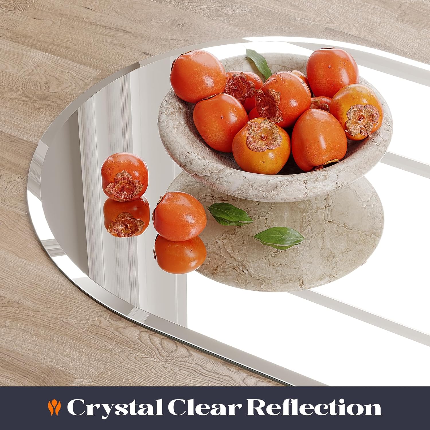 Frameless Bathroom Mirror, 22" x 30" Arched Vanity Mirror for Wall Beveled, Arch Wall Mounted Mirror for Hallway, Entryways, Over Sink - Image 7