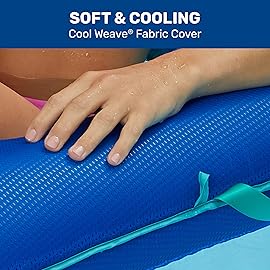 Aqua Campania Ultimate 2-in-1 Pool Float Lounge - Extra Large - Inflatable Pool Floats for Adults with Adjustable Backrest & Cupholder Caddy - Navy Hibiscus