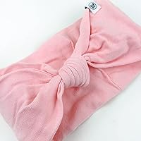 Vista 2 de HonestBaby Diademas anudadas de algodón orgánico para niñas, paquete múltiple, paquete de 10 unidades con gemas de arcoíris, rosas, talla S