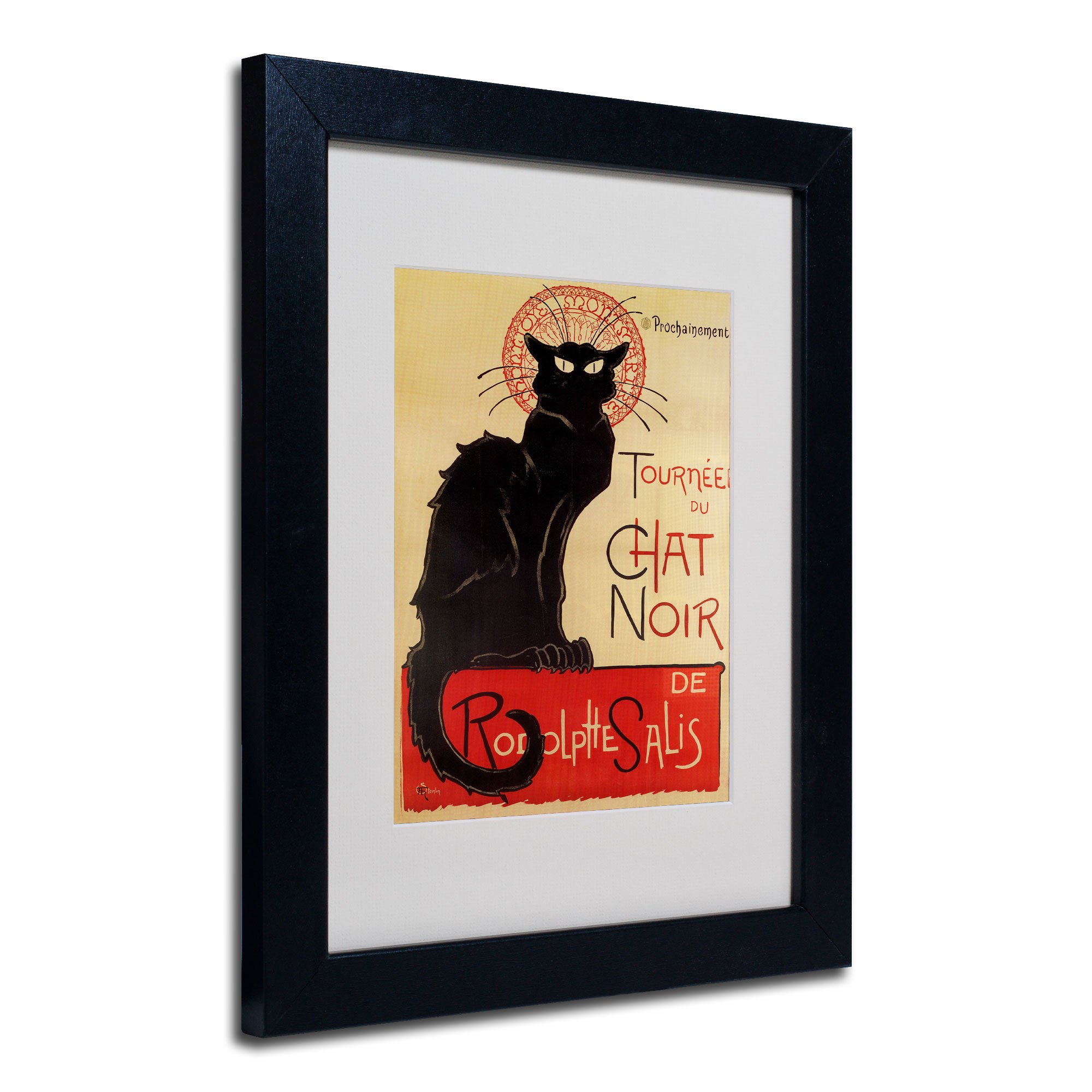 Tournee du Chat Noir 刺繍 額装 Amazon.com: 商標藝術Theophile Steinlen Tournee du Chat Noir