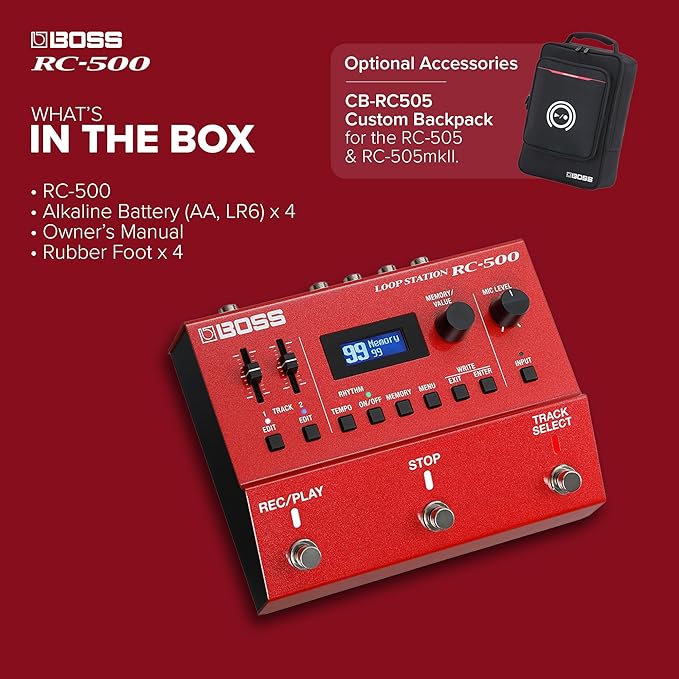 Pedal de Efectos BOSS RC-500 Loop Station Looper Dual miniatura 7