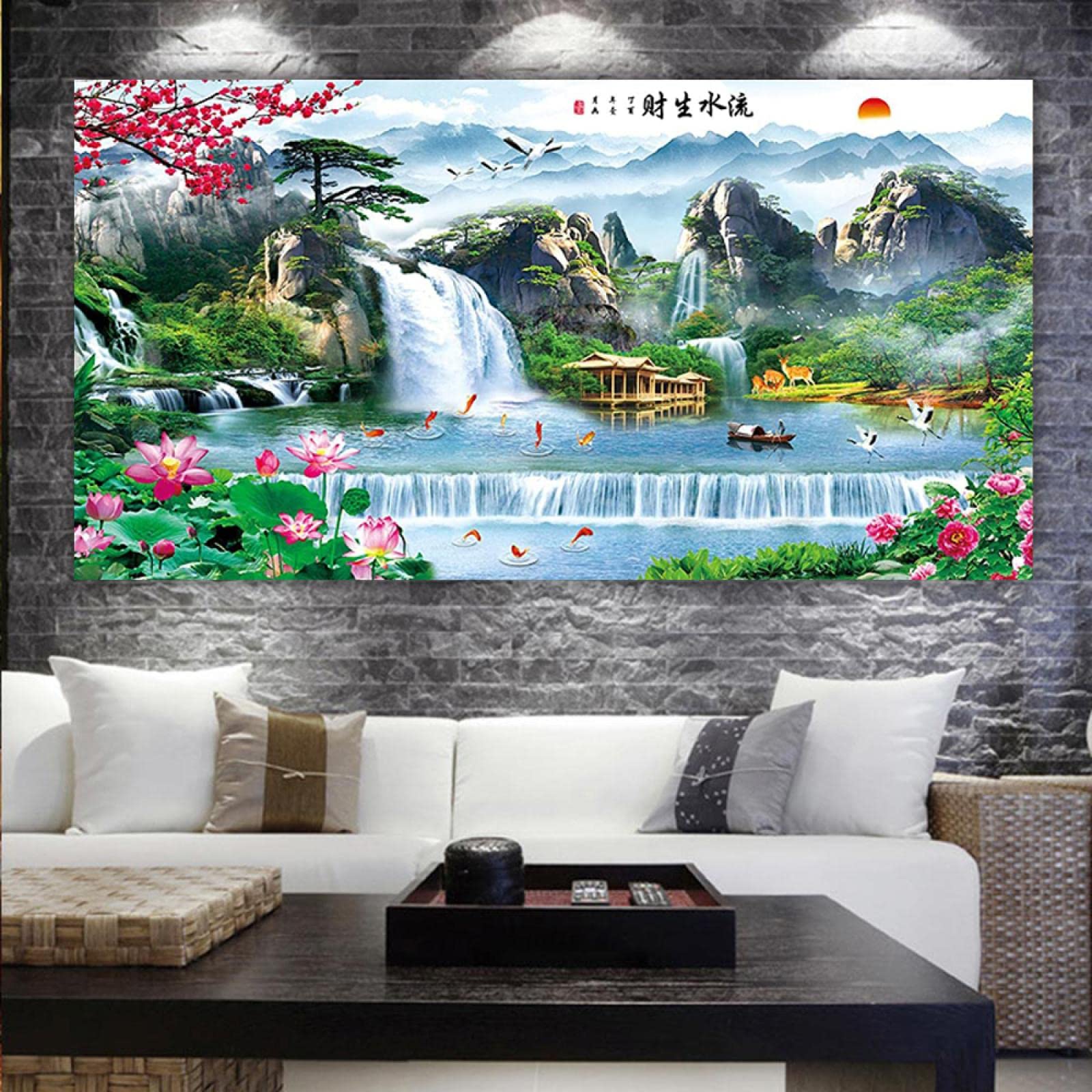 Amazon.com: Framed,Chinese Paintings on Canvas-Lotus