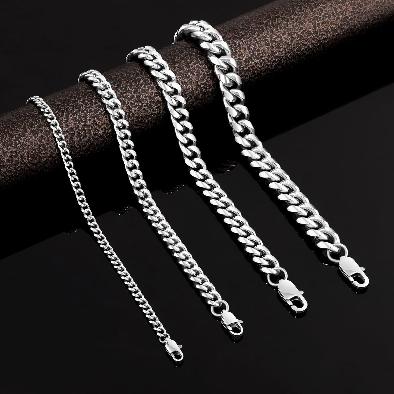 Memgift Stainless Steel Cuban Chain Bracelets for Men & Women - 6.5/7/7.5/8/9 Inch Gold Plated & Silver Stainless Steel Fashion Jewelry Bracelet - Image 5