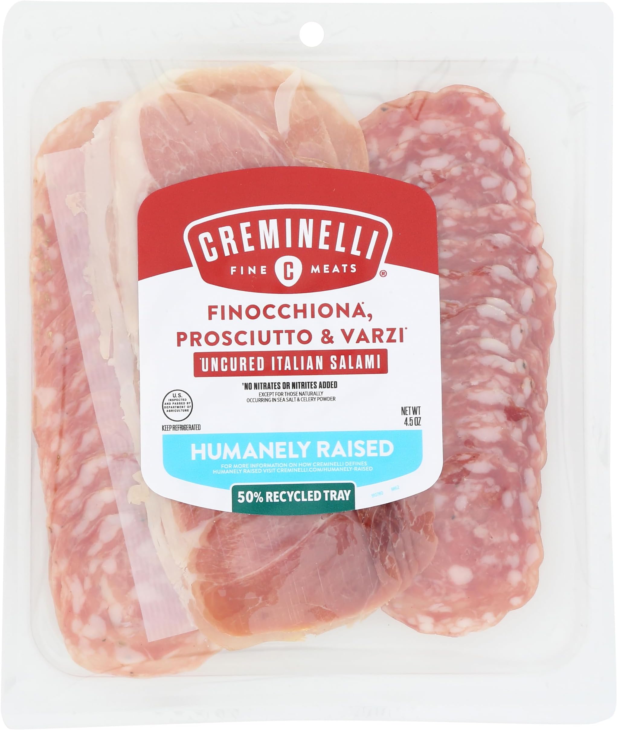 Creminelli Finocchiona, Prosciutto & Varzi Salami, 4.5 OZ