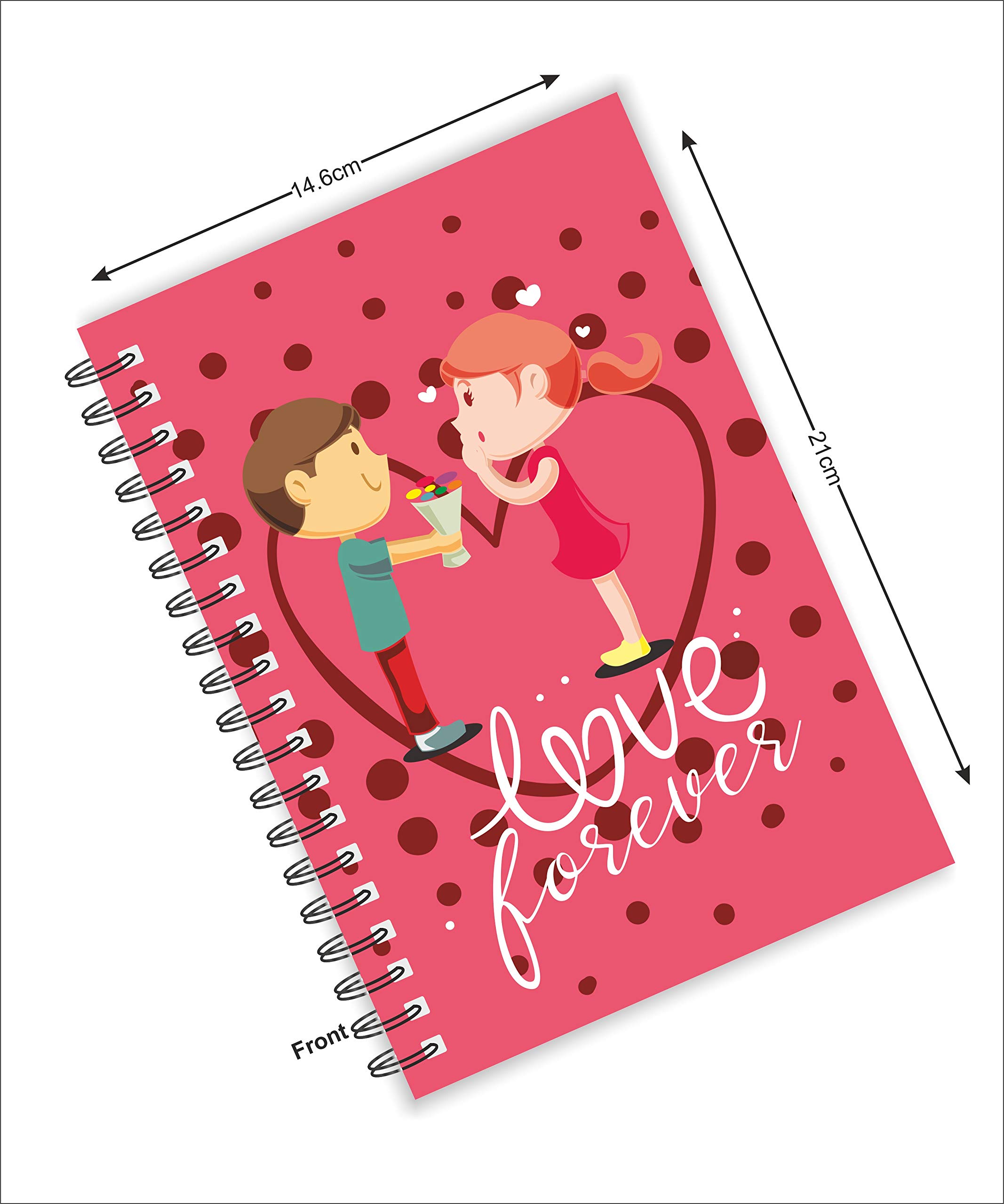 CRAFT MANIACS LOVE FOREVER 160 PAGES HI QUALITY SPIRAL NOTEBOOK (BEST GIFT FOR VALENTINES FOR HER & HIM)