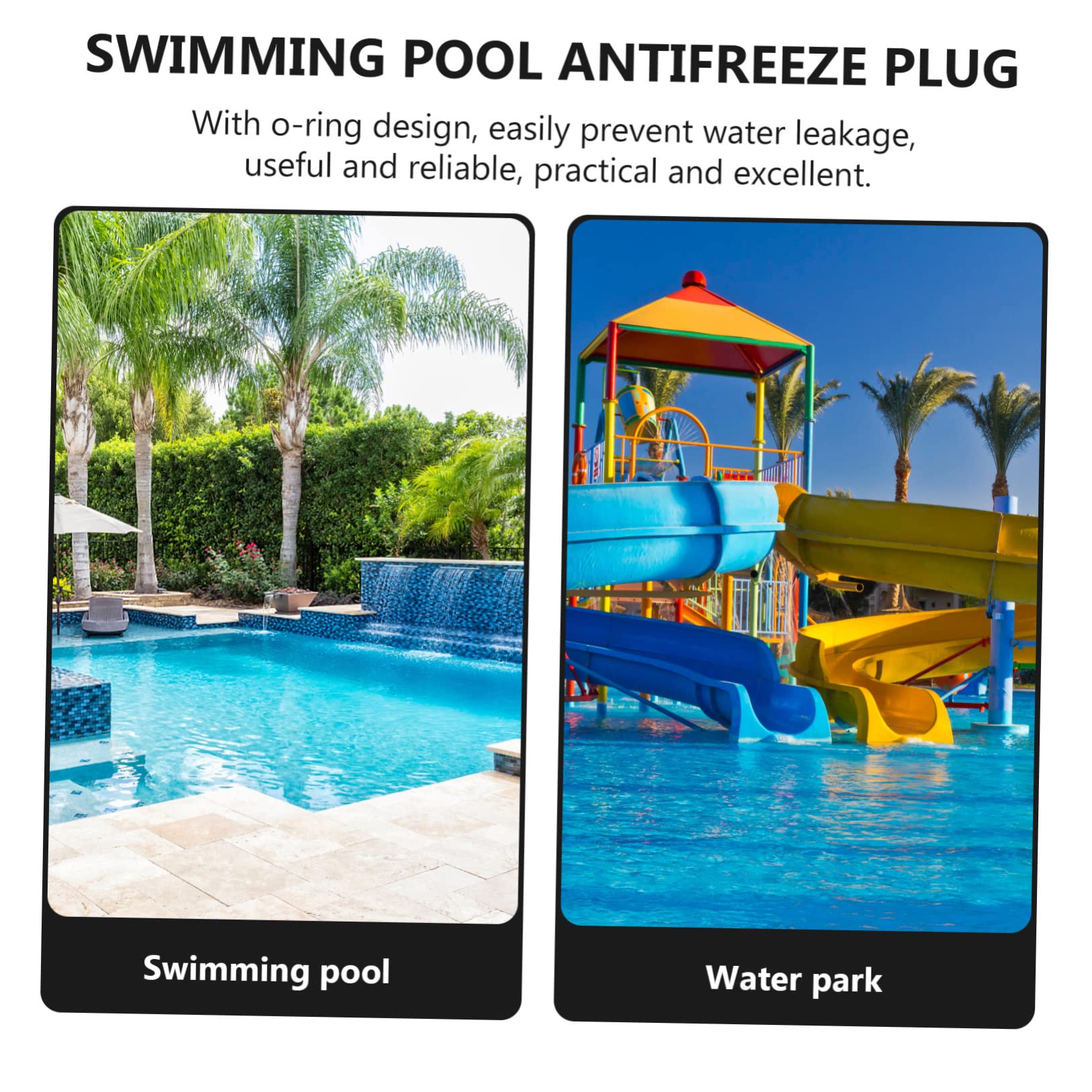 TOYANDONA 3 Ensembles Bouchons De Drainage À Vis pour Piscine De Bouchons De Étanches Accessoires Pratiques De Filtration pour Spa Et Piscine 6 Pièces * 3