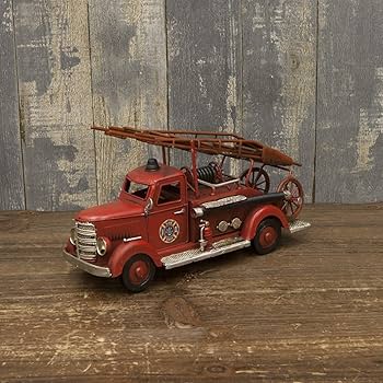 Amazon | ブリキ製 ヴィンテージカー FIRE DEPT. 消防車 Mサイズ