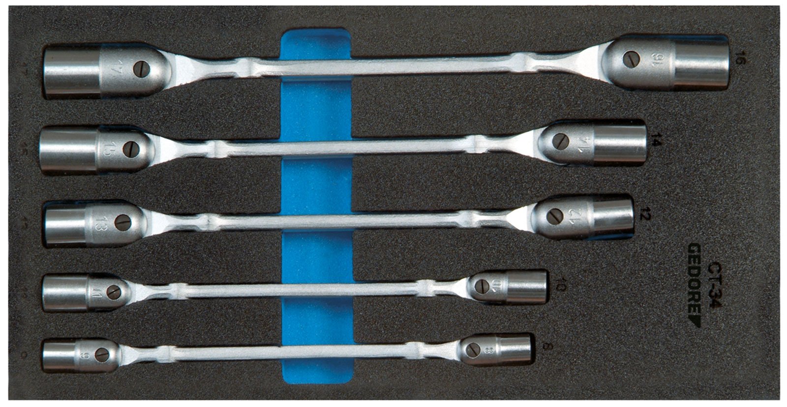 Gedore Silber 1500 Ct1-34 Double Arm Spanner Set In Check Tool Module