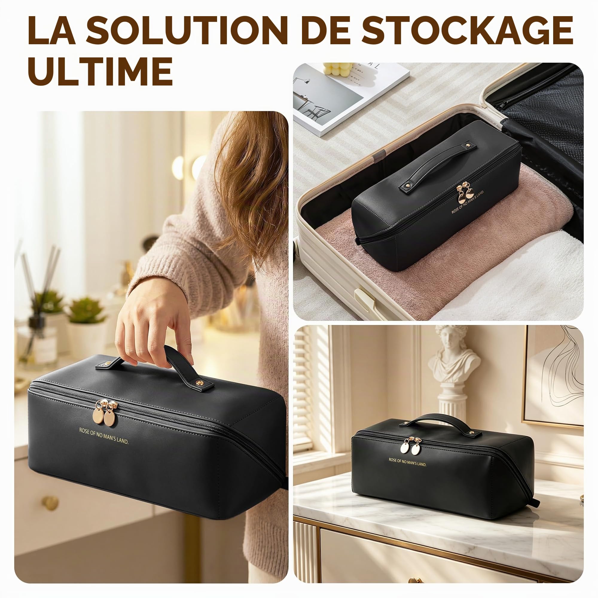 Rangement Dyson Airwrap, Sac de Voyage pour Dyson Airwrap Styler/Shark Flexstyle/Hair Curler, Étui Dyson Airwrap avec Grande Ouverture, Sac de Rangement de Voyage Portable