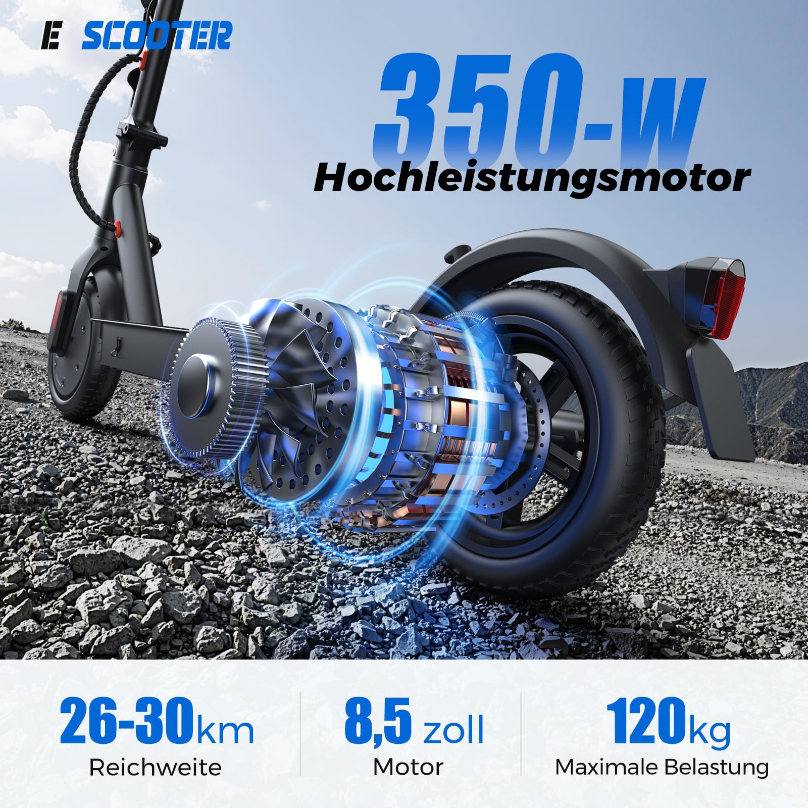 E-Scooter mit Straßenzulassung 25-30km Reichweite 13kg Einfaches Pendeln