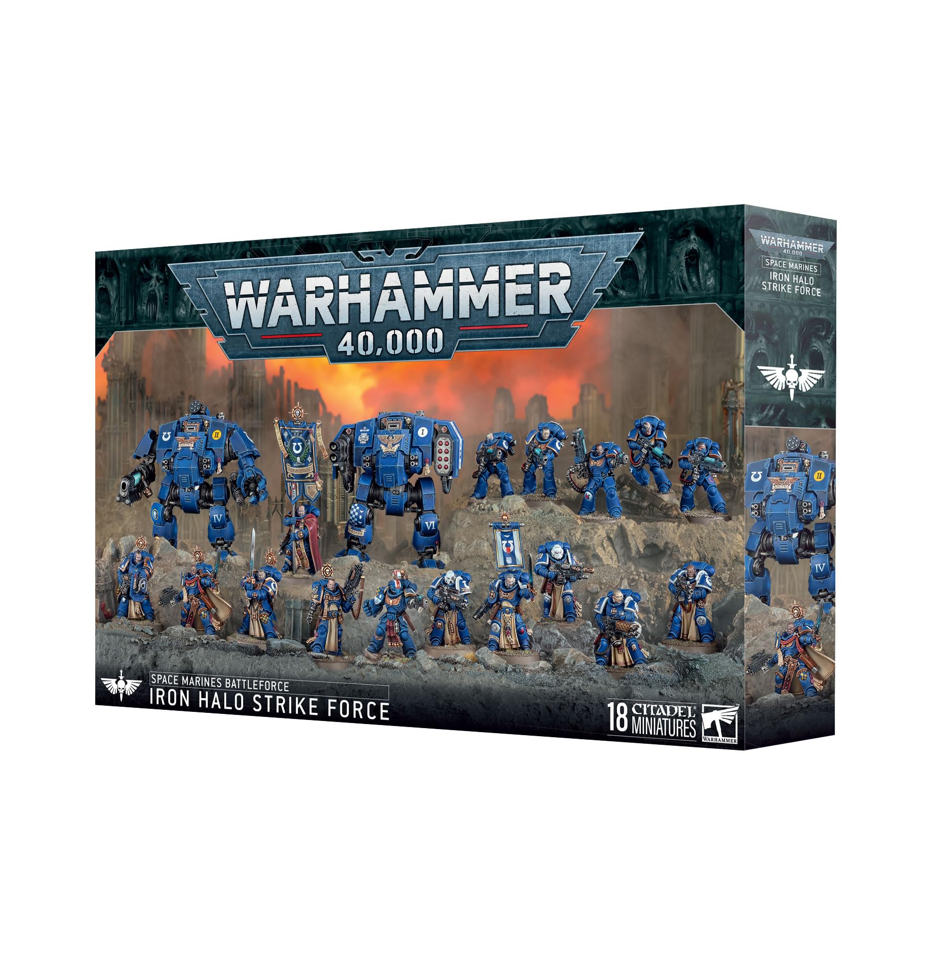 Amazon.com: Warhammer 40K - Space Marines: Iron Halo Strike Force