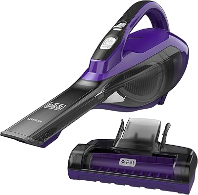 BLACK+DECKER Pet dustbuster Handheld Vacuum, Cordless, Purple (HLVA325JP07)