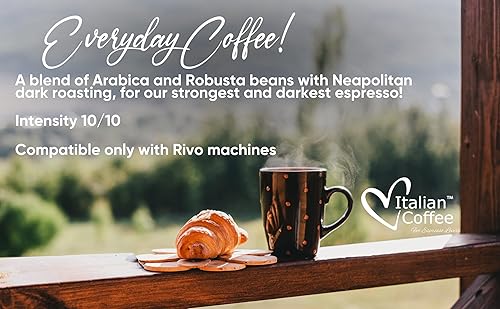Cápsulas de café italiano compatibles con máquinas RIVO (Ristretto, 50)