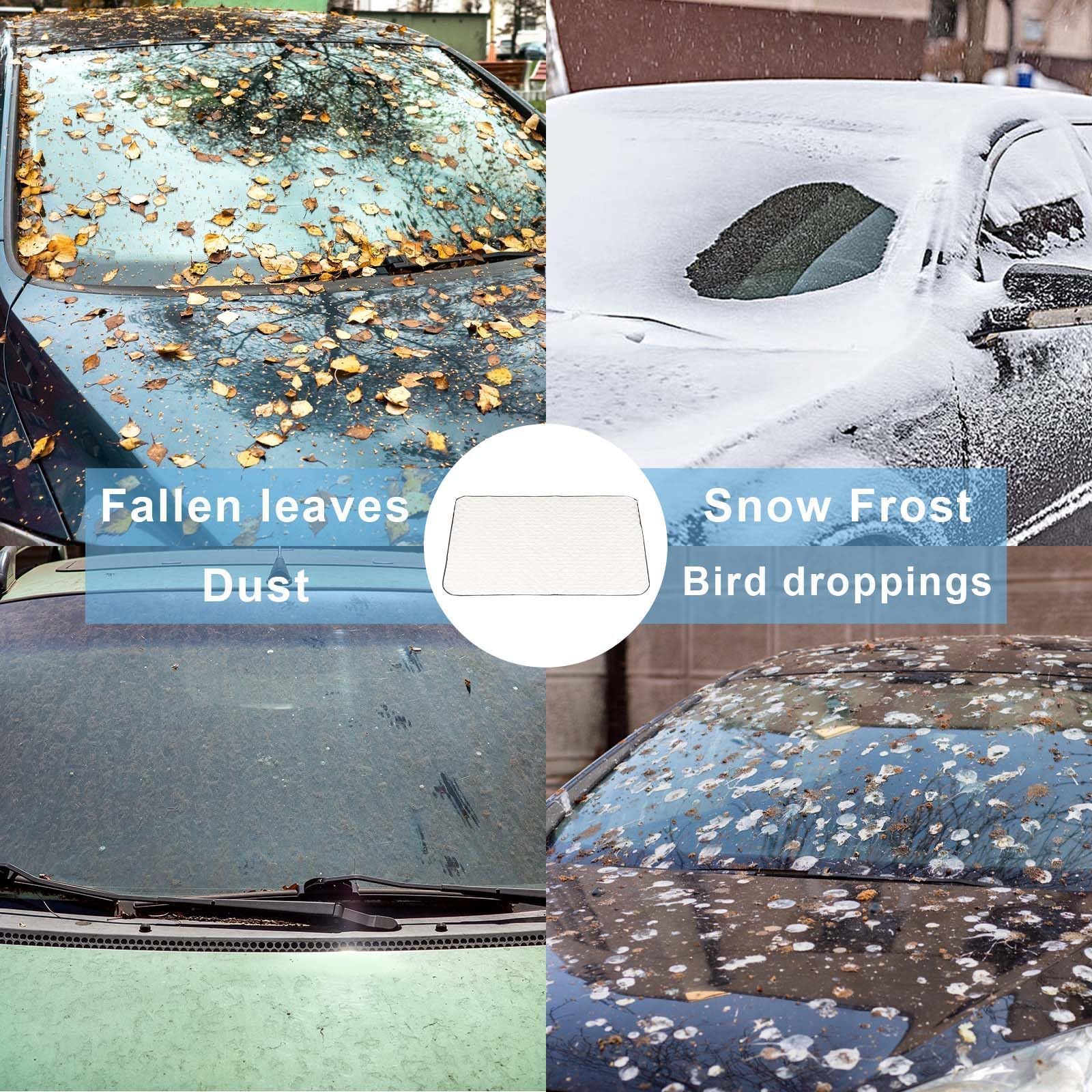 ProtProtezione Copri Parabrezza Auto,147 * 95cm Copri Parabrezza Antigelo Auto Inverno,Parasole Auto Parabrezza,Protezione Solare,Protezione dal Gelo,Copertura del Parabrezza Anteriore,