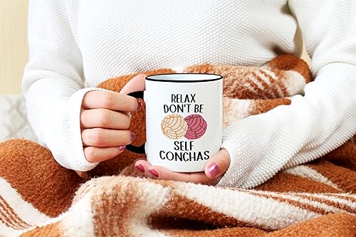 Miniatura 5 de Regalos Conchas Pan Dulce. Taza de 11 onzas Dont Be Self Conchas. Divertida taza mexicana de concha. Idea de regalo para mamá latina o Tia en