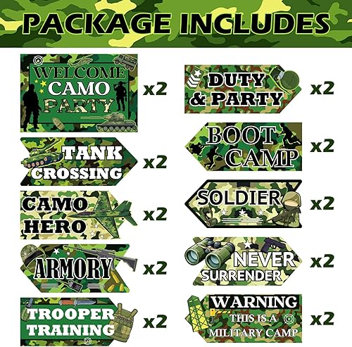 Miniatura 10 de Hooqict 20 carteles de fiesta de safari para decoraciones de fiesta de selva, decoraciones de safari, letreros direccionales para aula, animales