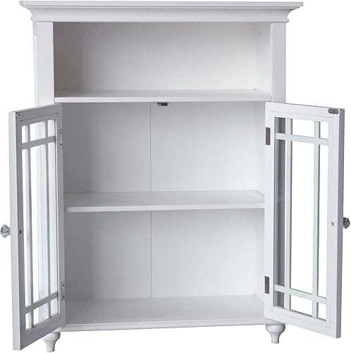 Miniatura 2 de Elegant Home Fashions Neal - Armario de suelo con doble puerta, color blanco
