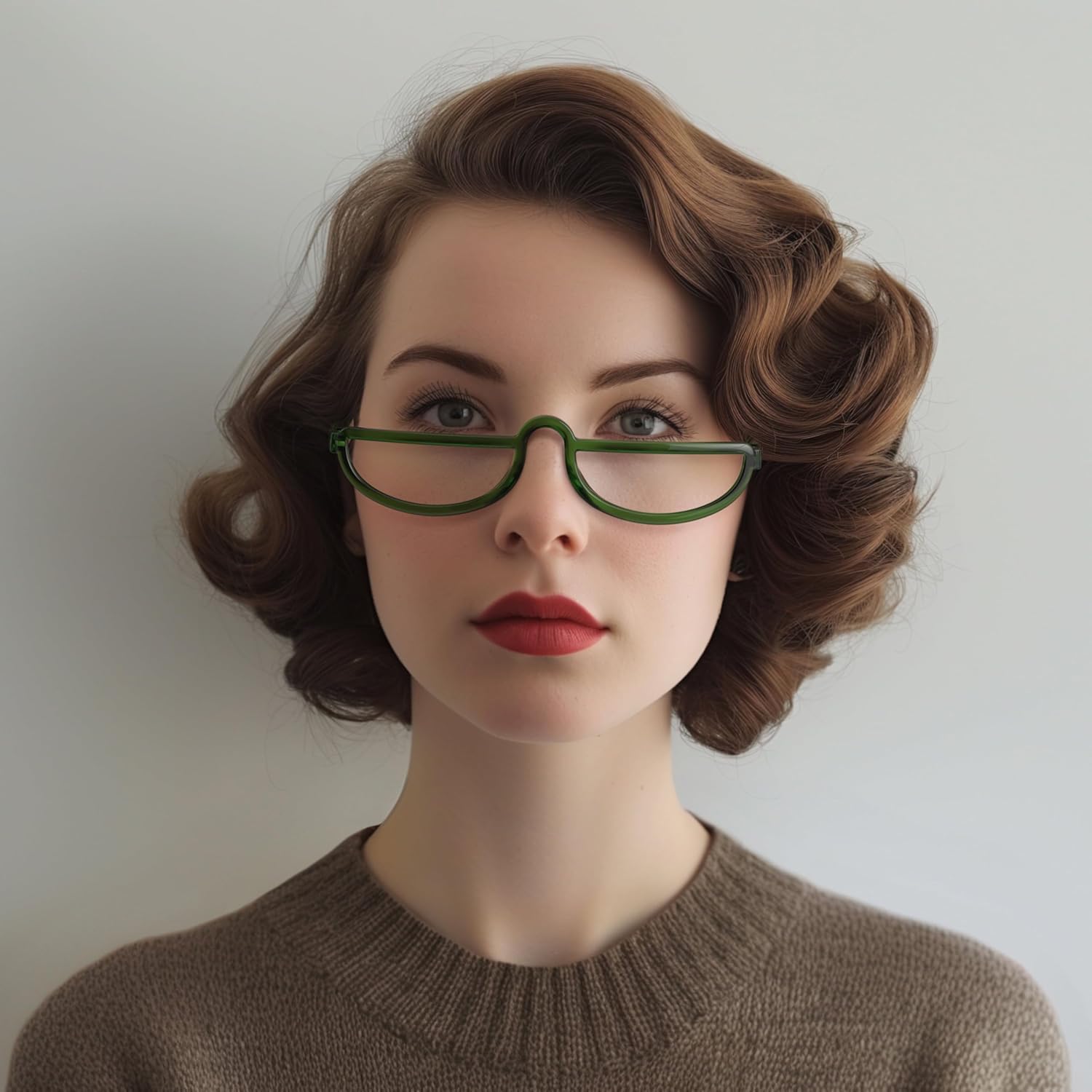 LONDON MOLE® Brainy reading glasses | Cool half moon shaped readers | Unisex | Spring hinges