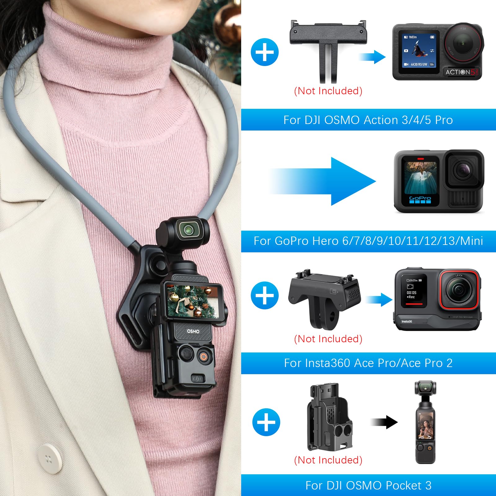 Amazon.com : AMAZEAR Magnetic Neck Holder for DJI OSMO Pocket 3