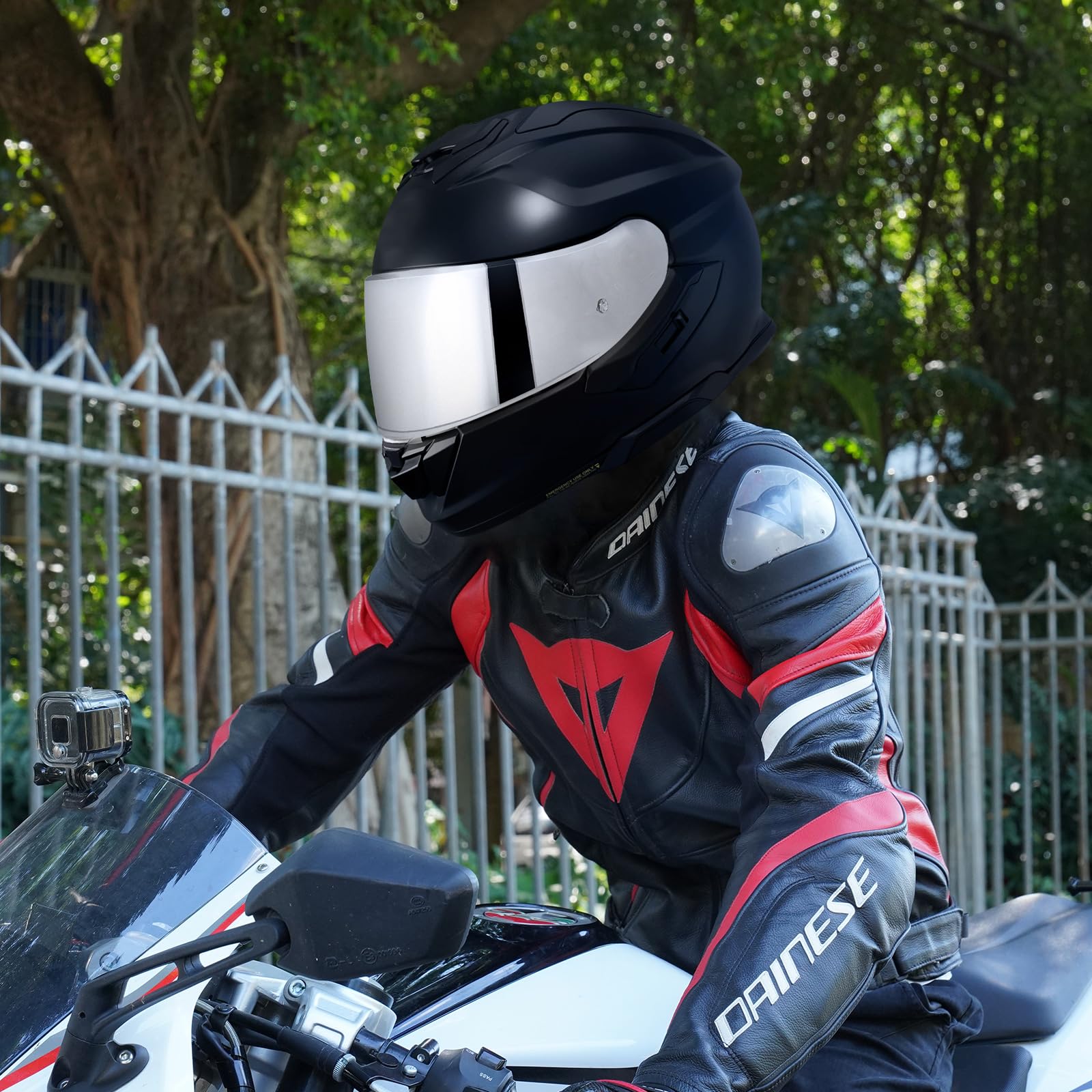 Motorradhelm Visier für GT Air 3 CNS-1C,Helmvisier Motorrad Windschutz Helm Objektiv Visier Vollgesichts,Helmvisiere Zubehör Ersatz (Silber)