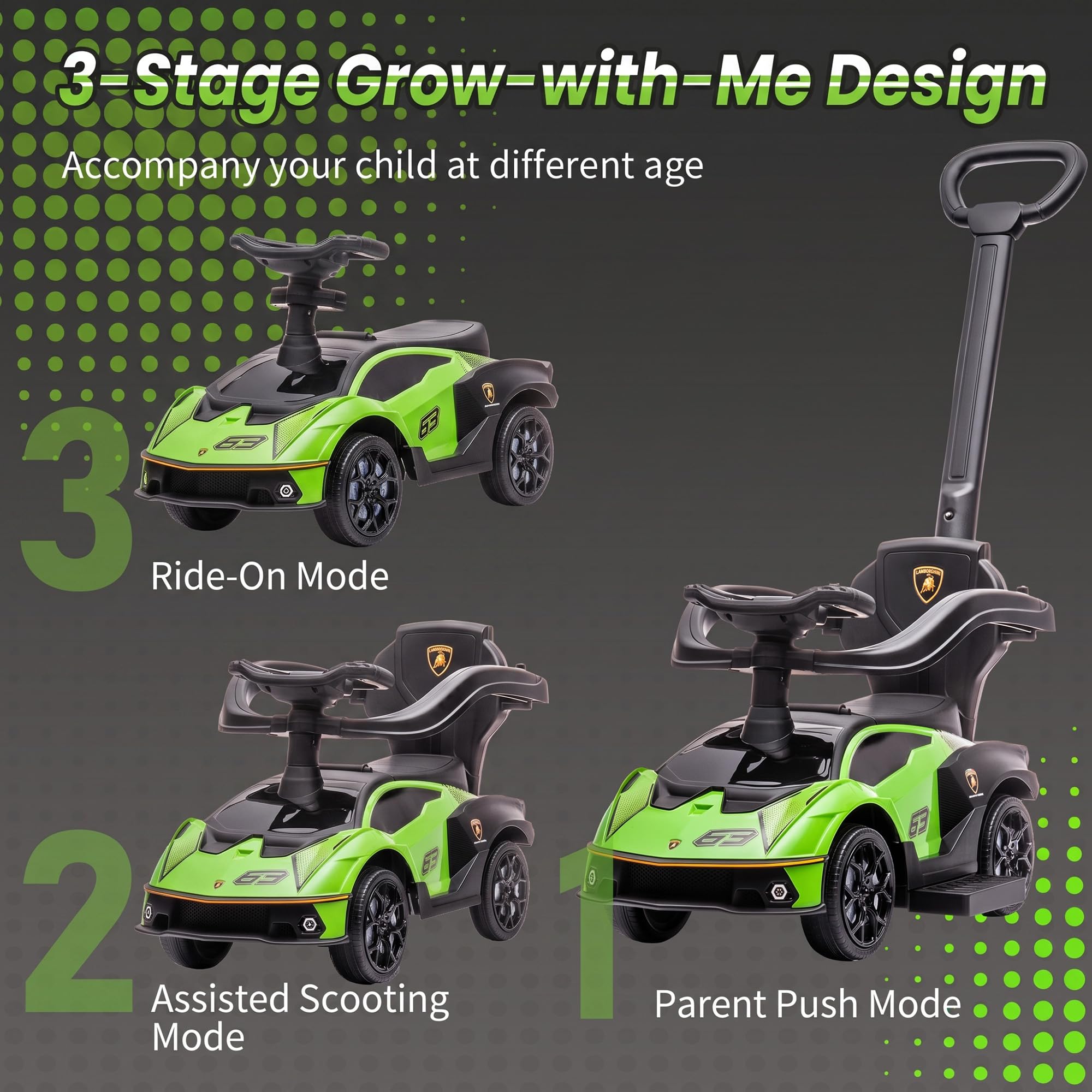 Amazon.com: Aosom 2-in-1 Ride On Push Car for Toddlers 1-3