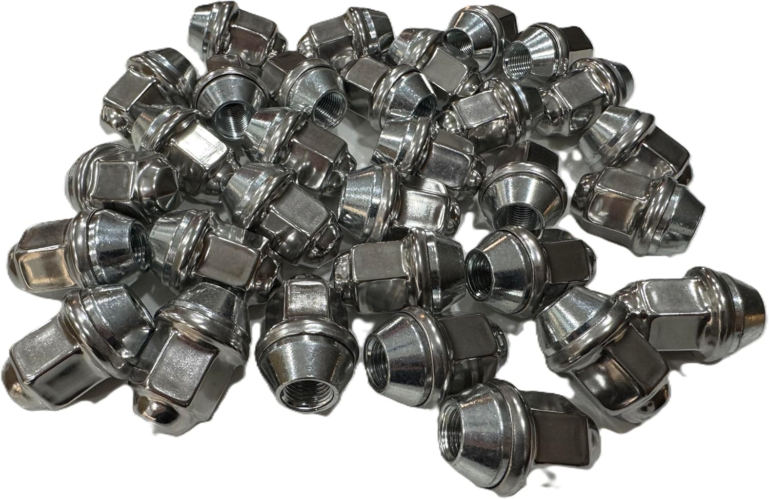 eCustomrim 20-Pack 1/2 Inch Lug Nuts Stainless Steel Capped for Aluminum Trailer Wheels 1/2-20 Thread