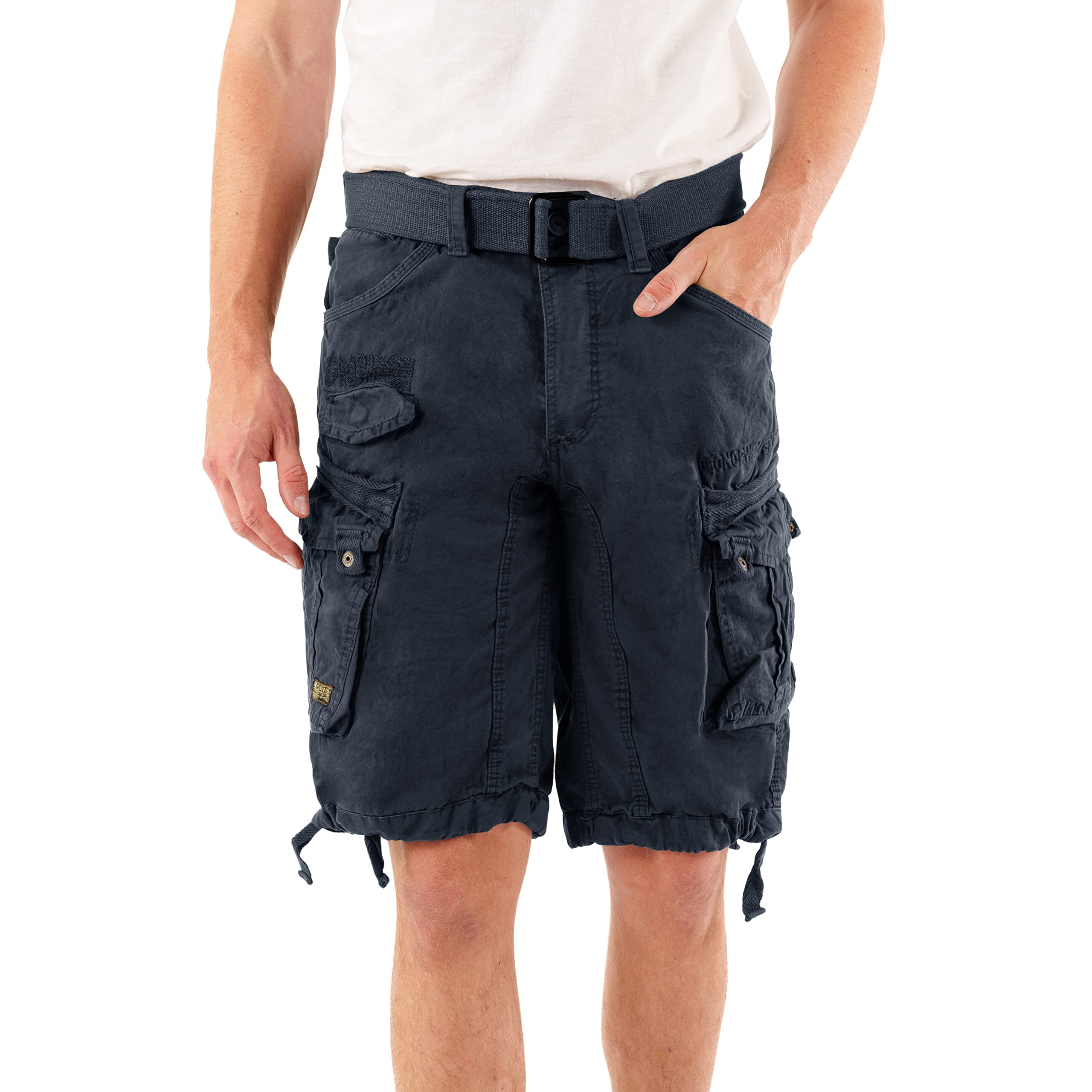 Geographical Norway Panoramique męskie spodenki Bermudy Mann Cotton - Męskie spodenki sportowe Cargo - Bermudy Kurz A Gürtel Normaler Schnitt - Mann Frühling Sommer