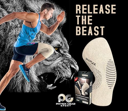 Miniatura 8 de Physix Gear - Rodillera de compresión y sujeción para recuperación tras lesión - para desgarre de menisco problemas en rodillas o músculos correr y