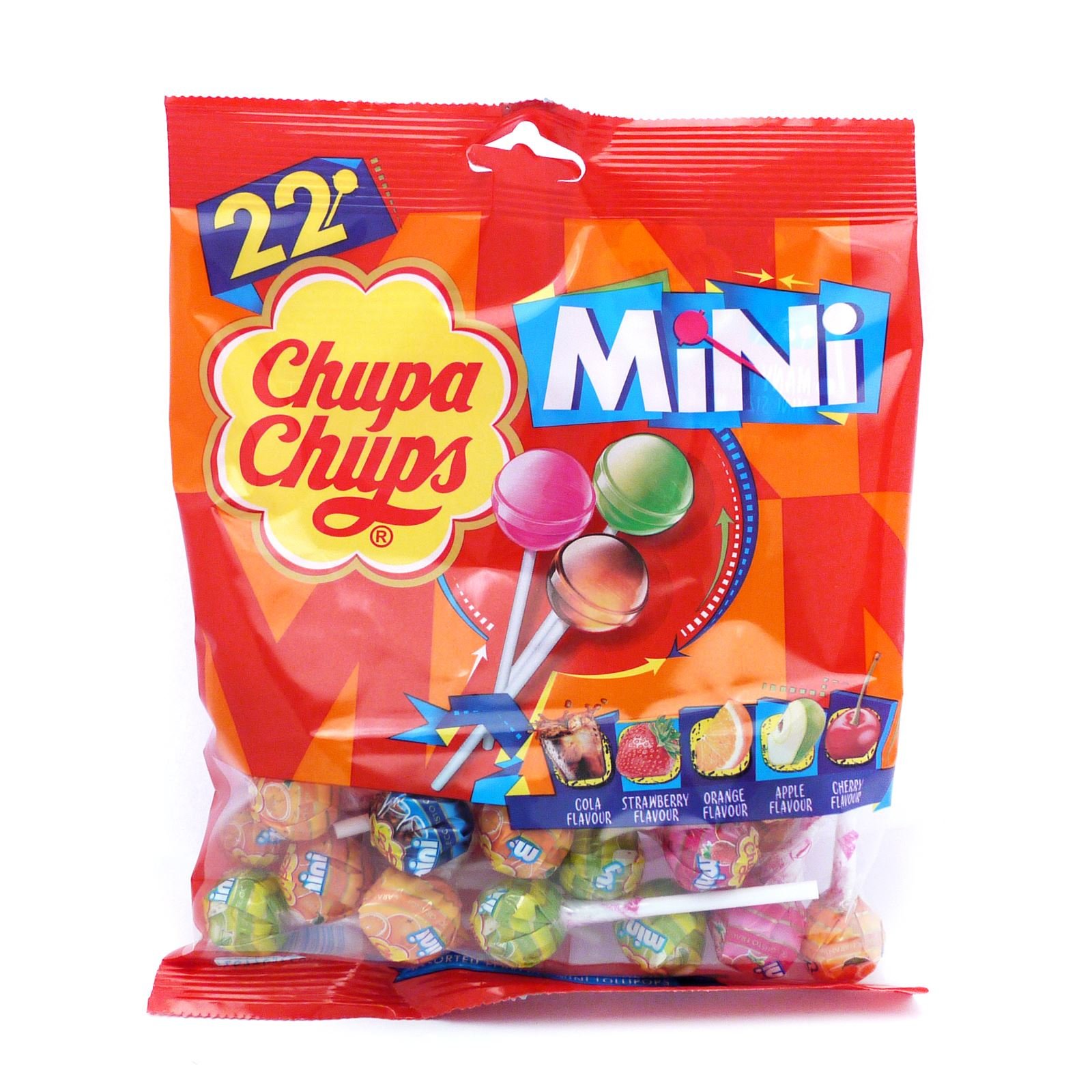Chupa Chups22 Mini Lollies (Box of 24, Total 528 Lollies)