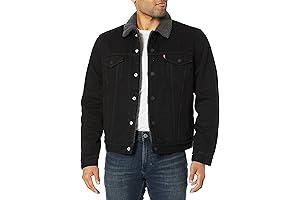 Warm and Sleek Shearling Jacket: Men's Sherpa Trucker