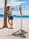 Stick de selfie & Téléphonie Tripod, dans tous les 1 Trépied en bâton de Selfie avec télécommande, support de trépied pour l'enregistrement vidéo, streaming en direct, photographie, photo de groupe, Vlog Compatible avec tous les téléphones cellulaires