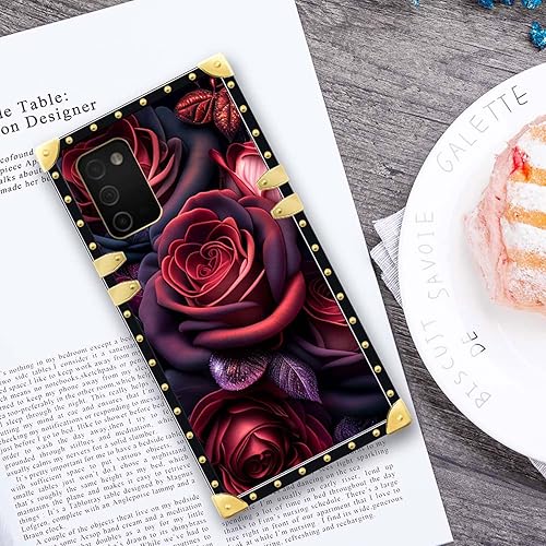 Miniatura 6 de DAIZAG Funda compatible con Samsung Galaxy A03S 4G, dorada, suave, a prueba de golpes, decoración protectora para regalo, rosas rojas brillantes