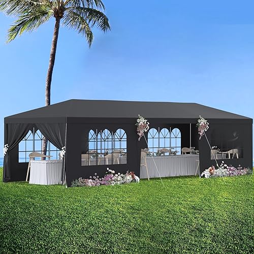 Tienda de campaña para exteriores de 10 x 30 pies, tiendas grandes para fiestas, graduaciones, bodas y cumpleaños, tienda de campaña para eventos