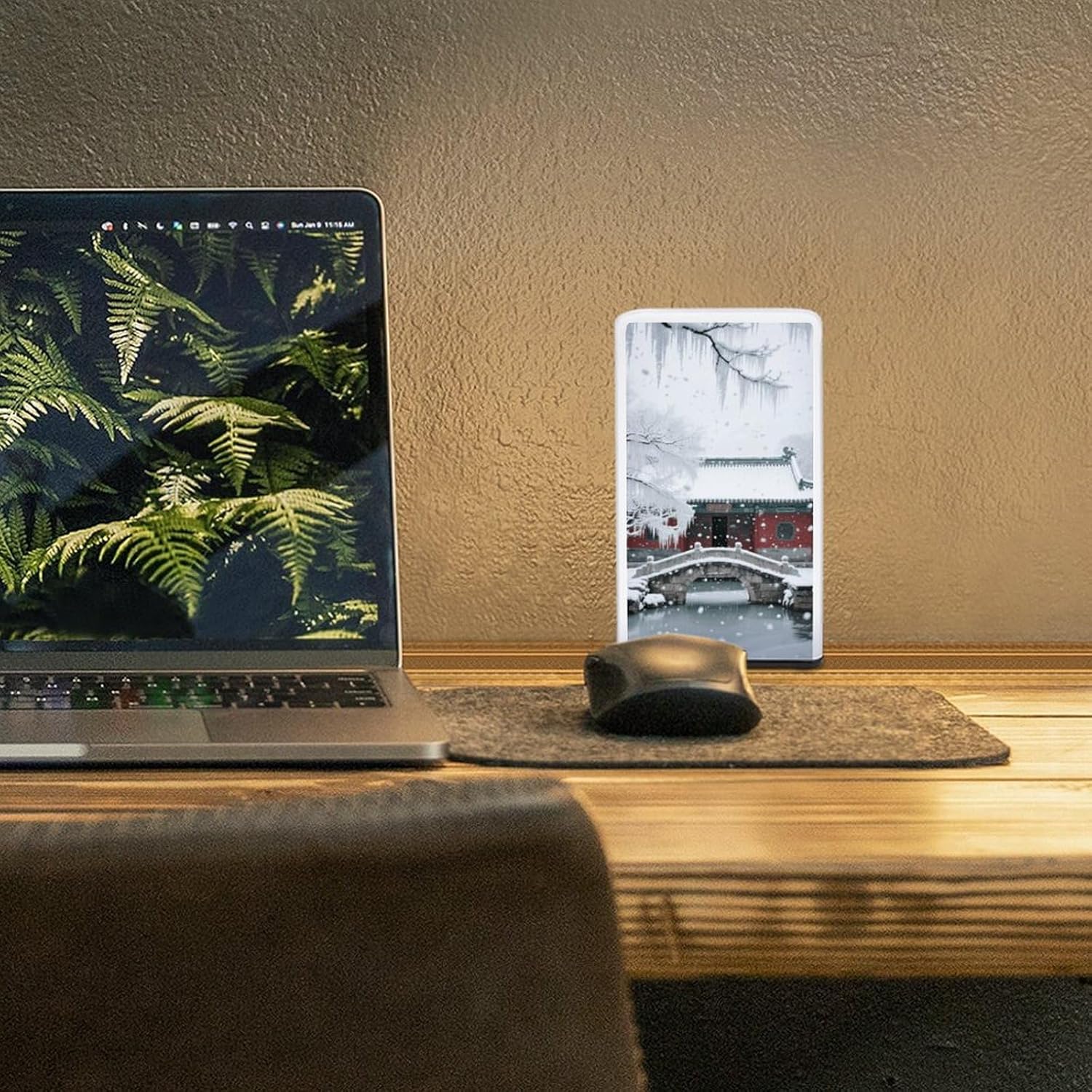 Dimmable Portable Desk Lamp Reading Table Lamp It's Snowing Bedside Night Light Battery Powered for Home Office Gift