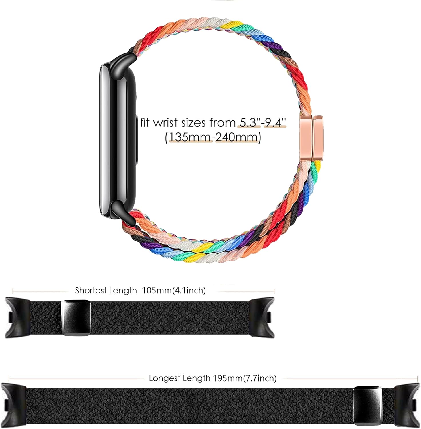 Nylon Braided Magnetic Bands for Xiaomi Smart Band 10/9/8， image 4
