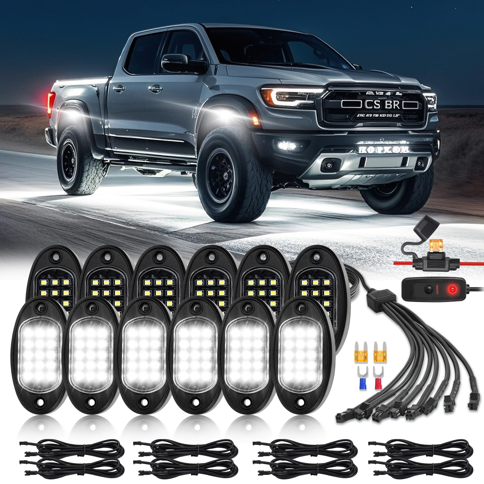 Photo 1 of TDE Explorer.Lighting 12-Pod LED Rock Light Kit