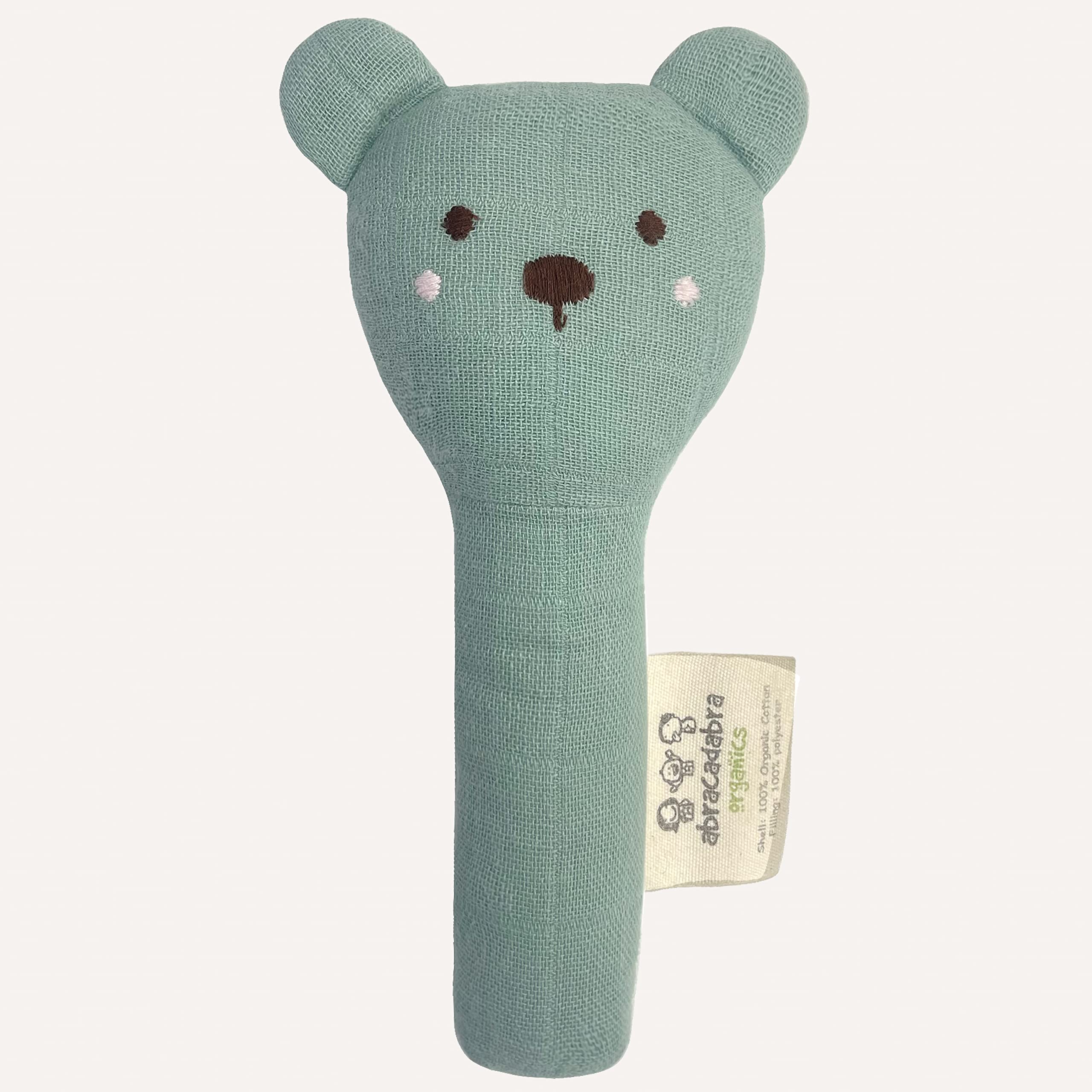 abracadabraOrganics Collectible Face Rattle - Bear
