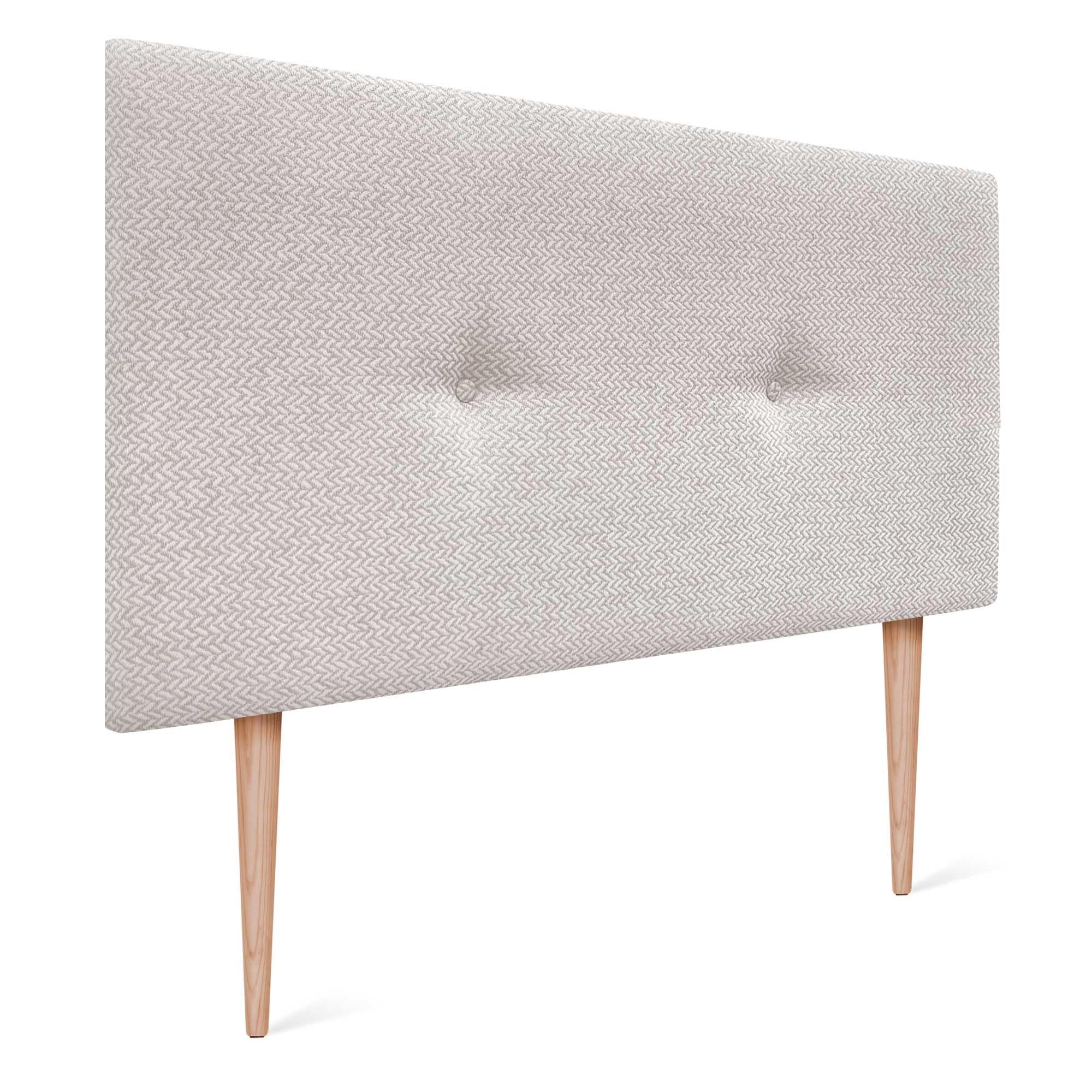 DHOME Testiera Imbottita in Tessuto Luxury Liscio con Bottoni e Gambe Testiere Imbottita per Letto di Lusso (Espigas Beige, 80x115cm)