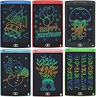 Upgraded 6-Pack 8.5 Inch Colorful LCD Writing Tablets for Kids 3-8, Reusable Toddler Doodle Boards - Best Christmas Birthday Gifts Boys Girls