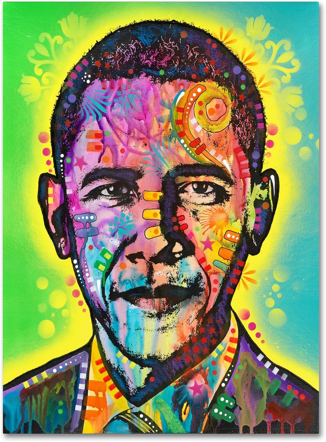 Vibrant Multicolor Portrait Canvas Art with Frame