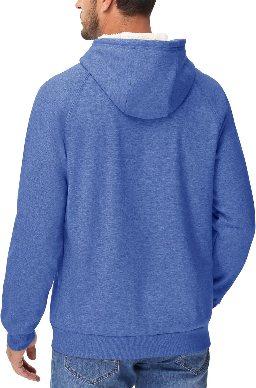 MAGCOMSEN Men's Sherpa Hoodie Heavyweight Fleece Lined Thick Winter Thermal Athletic Sweatshirt with Kangaroo Pocket - Image 6