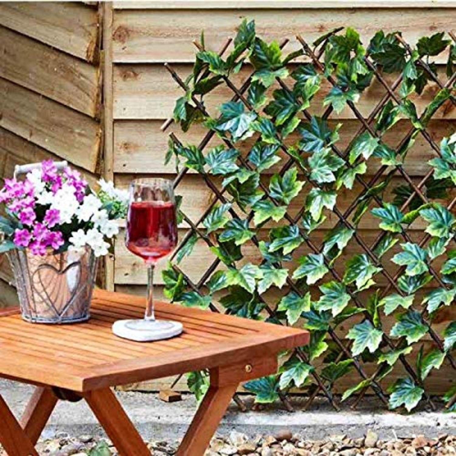 Garden Mile Maple Leaf Screening Panel Fence Privacy Screen for Garden Artificial Trellis Living Wall Panel Topiary Expandable Trellis Privacy Fence Screening 180 x 90cm